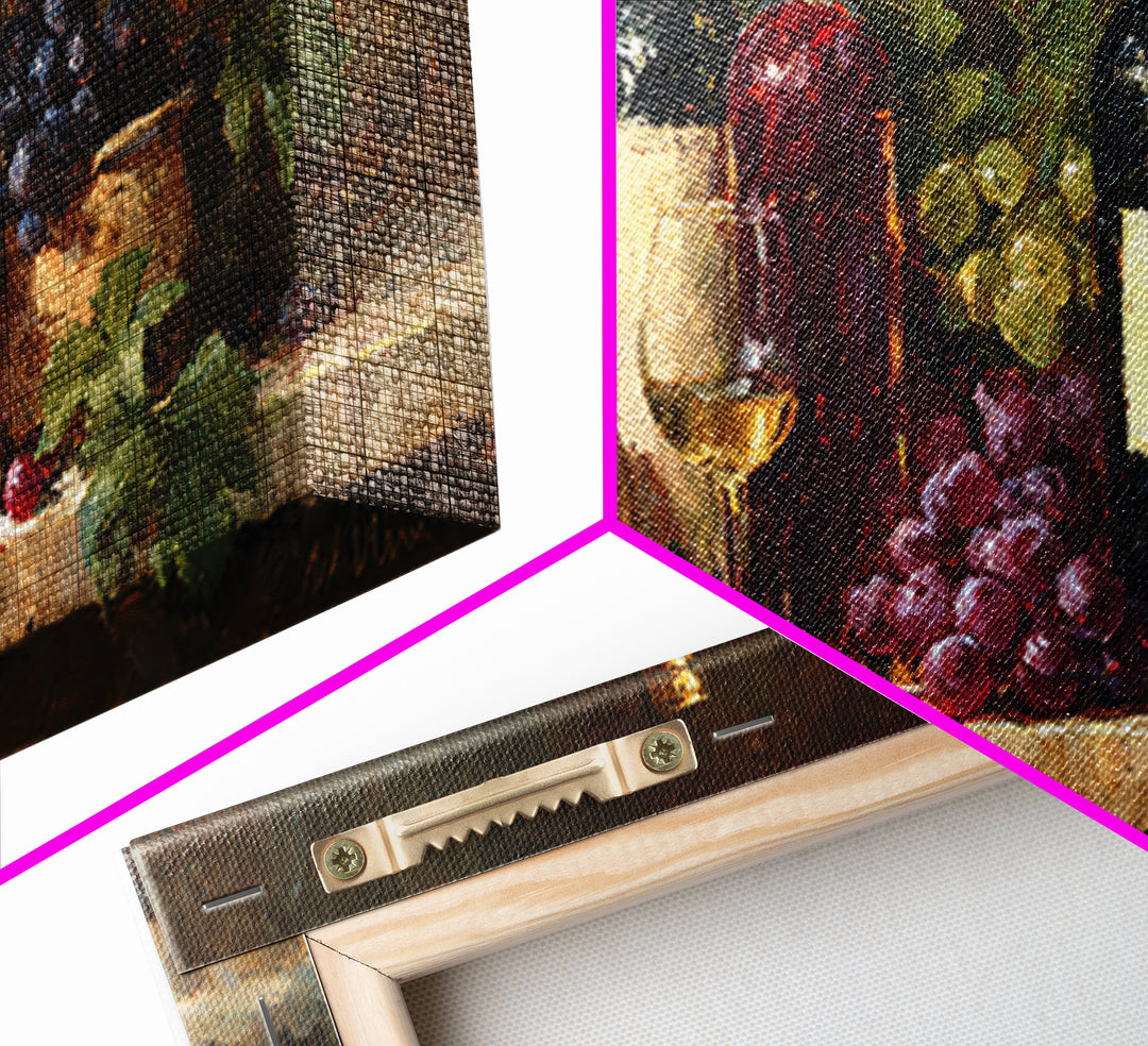 Burgundy Abstract with Gold Accents Framed Canvas Print, Winery Art, Printable Wall Art, Winery Decor, Fine Art, Vineyard, WIN-2x1-43