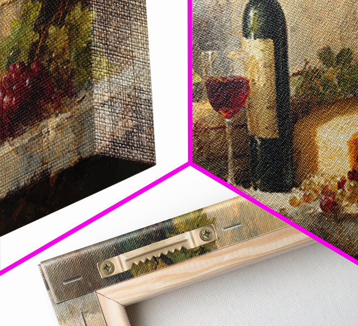 Corkscrew and Corks on Rustic Wood Canvas Print, Winery Art, Painting, Winery Decor, Fine Art, Vineyard, Living Room Decor, WIN-2x1-48