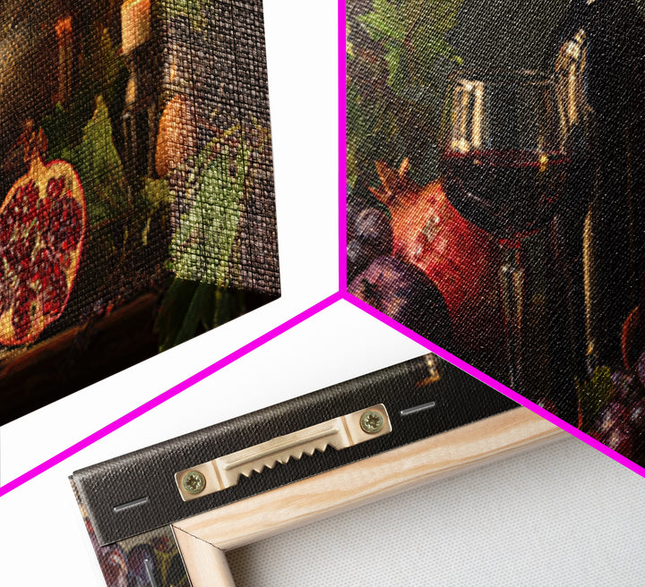 Pomegranate Figs and Red Wine Composition Canvas Print, Winery Art, Artwork, Winery Decor, Fine Art, Vineyard, Bar Decor, WIN-2x1-61