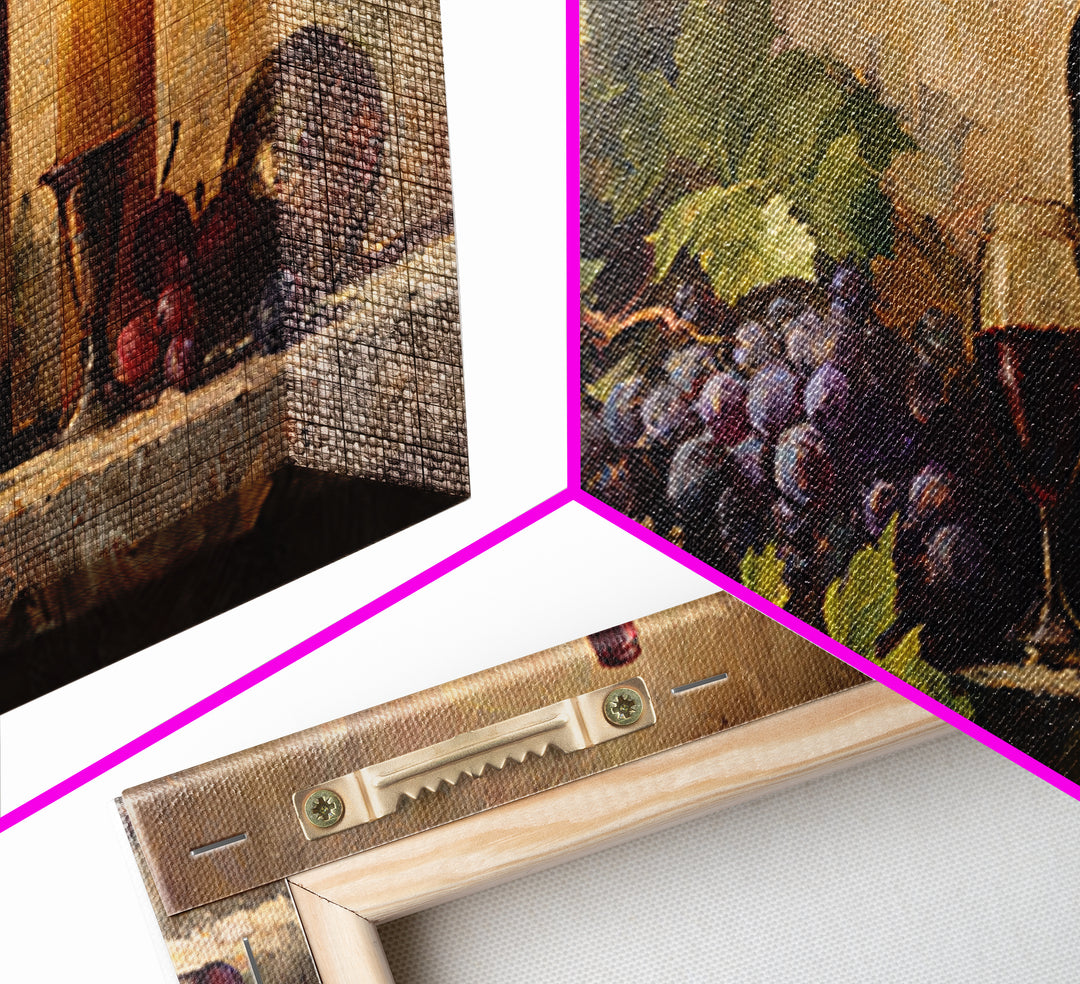 Tuscan Vineyard at Golden Hour Canvas Print, Winery Art, Landscape Art, Winery Decor, Abstract Art, Vineyard, Room Decor, WIN-2x1-71