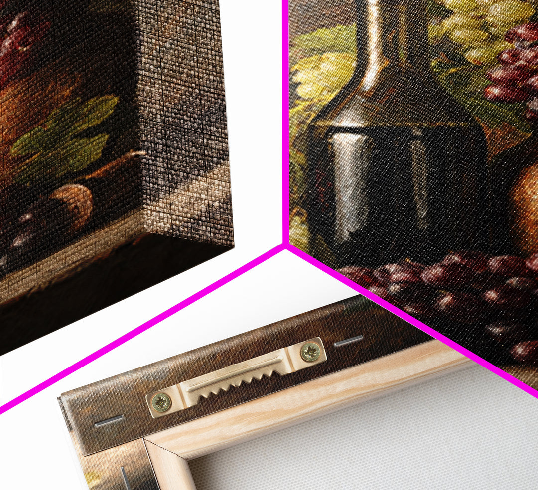 Single Grape Cluster Botanical Study Canvas Print, Winery Art, Oil Painting, Winery Decor, Watercolor Art, Vineyard, WIN-2x3-29