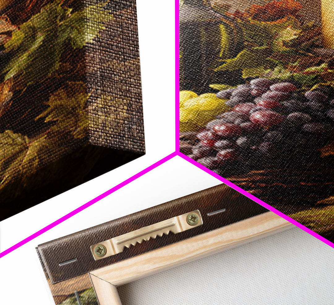Wine Harvest Basket Framed Canvas Print, Winery Art, Minimalist Decor, Winery Decor, Fine Art, Vineyard, Artwork, Kitchen Decor, WIN-2x3-30