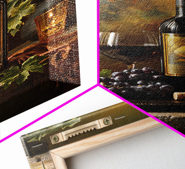 Italian Villa Vineyard Landscape Framed Canvas Print, Winery Art, Art, Winery Decor, Fine Art, Vineyard, Farmhouse Decor, WIN-2x3-52