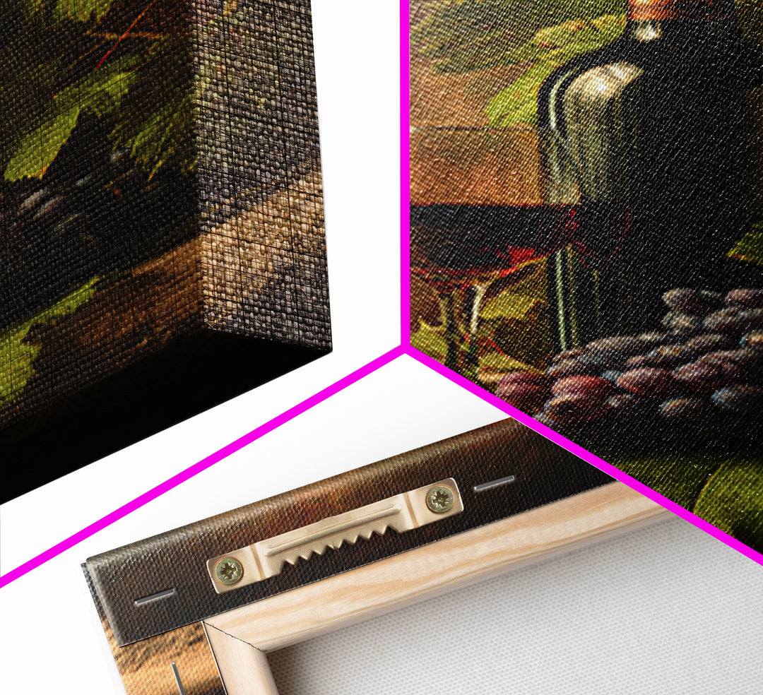 Wine Tasting Flight Rendered as Elegant Still Canvas Print, Winery Art, Art Print, Winery Decor, Oil Painting, Vineyard, WIN-2x3-66