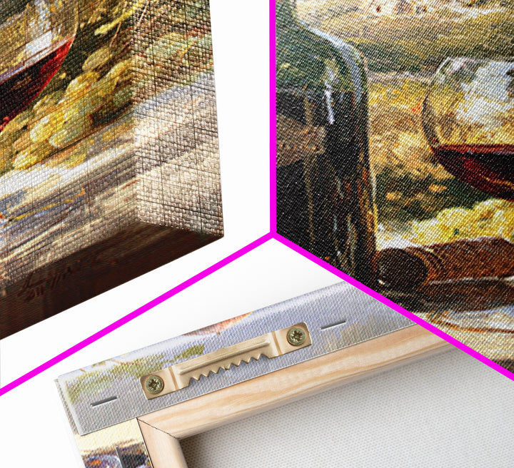 Italian Villa Vineyard Landscape Framed Canvas Print, Winery Art, Matisse Print, Winery Decor, Watercolor Art, Vineyard, WIN-2x3-76