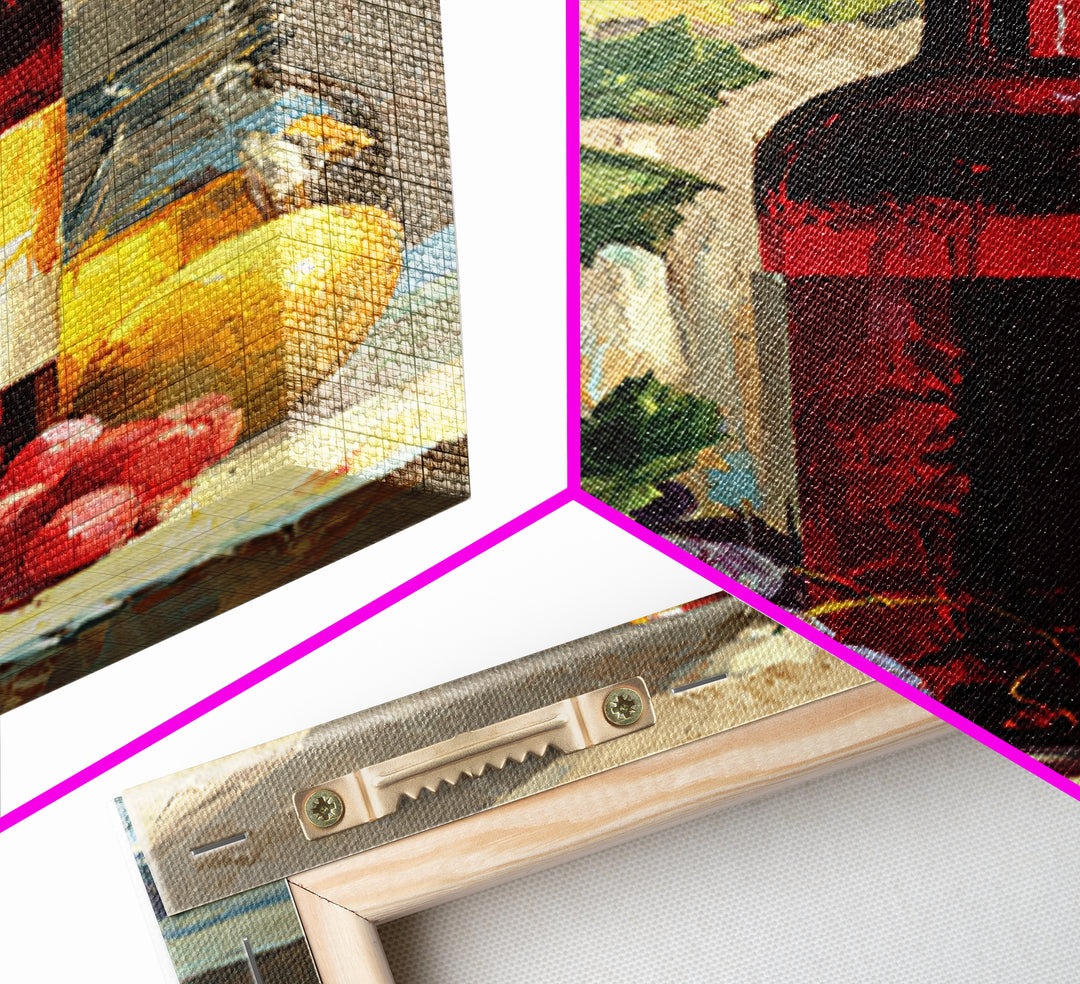 Burgundy Abstract with Gold Accents Canvas Print, Winery Art, Framed Art, Winery Decor, Abstract Art, Vineyard, Landscape Art, WIN-2x3-79