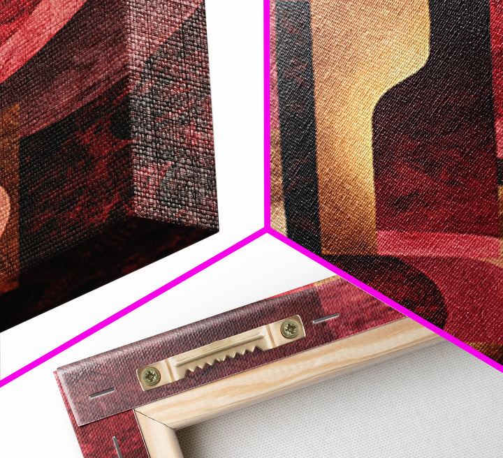 Red Wine Swirl Abstract Framed Canvas Print, Winery Art, Bar Art, Winery Decor, Fine Art, Vineyard, Textured Painting, WIN-2x3-87