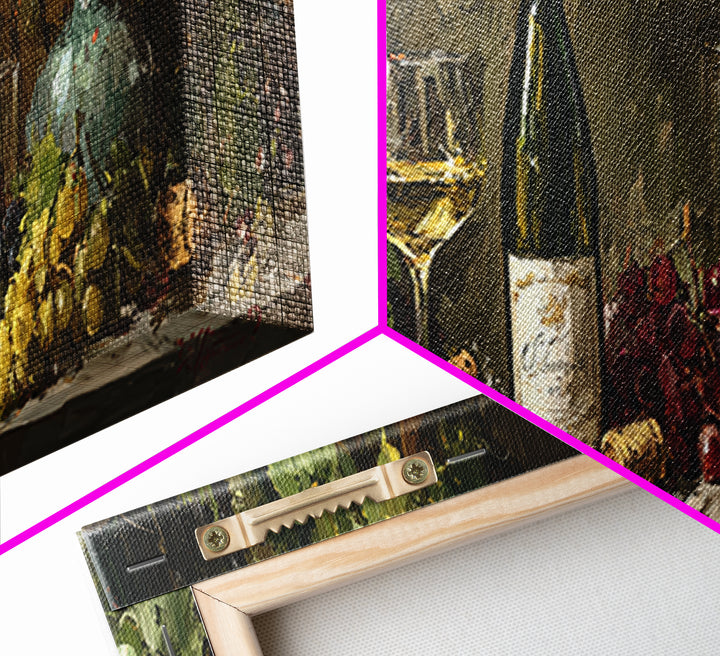Corks Arranged as Geometric Pattern Framed Canvas Print, Winery Art, Print, Winery Decor, Abstract Art, Vineyard, WIN-3x1-10