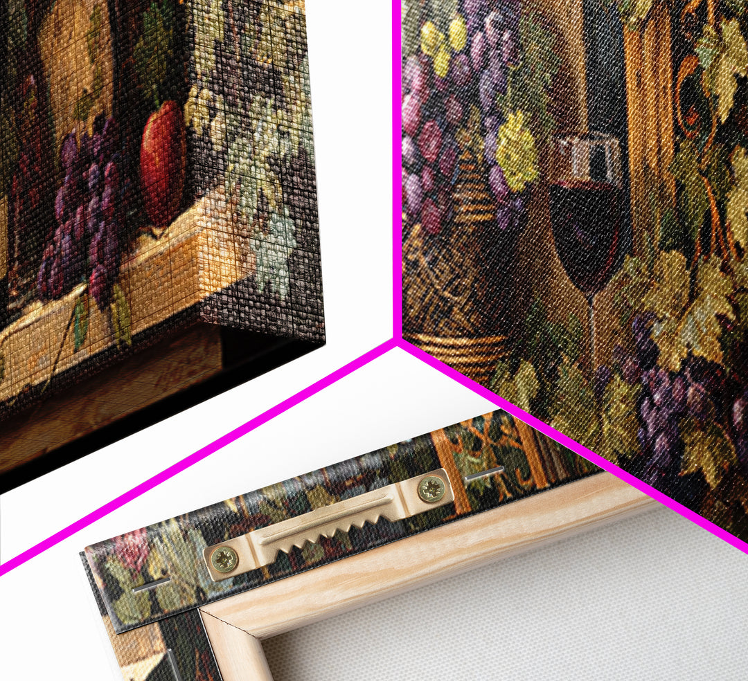 Vineyard Gate with Climbing Roses Canvas Print, Winery Art, Winery Decor, Abstract Art, Vineyard, Wall Hanging, WIN-3x1-31