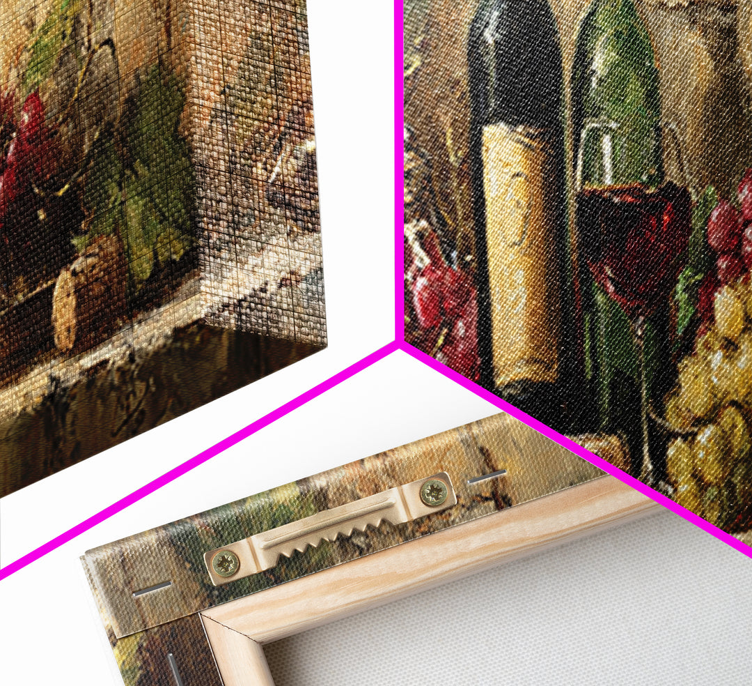 Old Cellar Key and Wine Label Shapes Canvas Print, Winery Art, Bar Decor, Winery Decor, Abstract Art, Vineyard, Boho Decor, WIN-3x1-4