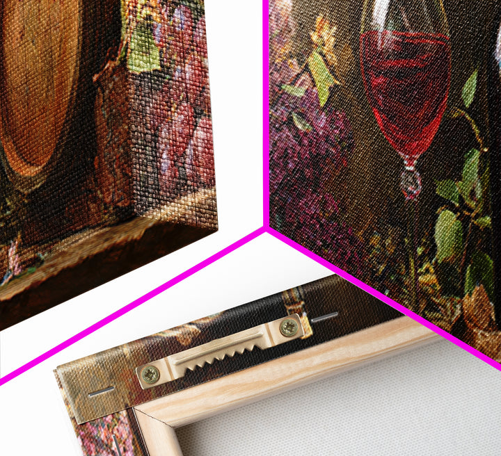 Ros Glass Beside Summer Flowers Canvas Print, Winery Art, Matisse Print, Winery Decor, Fine Art, Vineyard, Luxury Decor, WIN-3x1-6