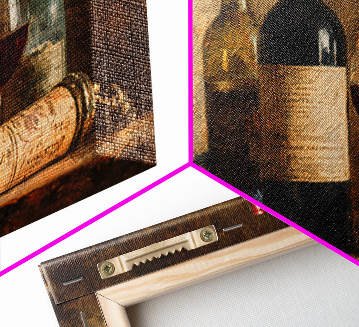 Old Cellar Key and Wine Label Shapes Canvas Print, Winery Art, Bar Decor, Winery Decor, Abstract Art, Vineyard, Boho Decor, WIN-3x2-16