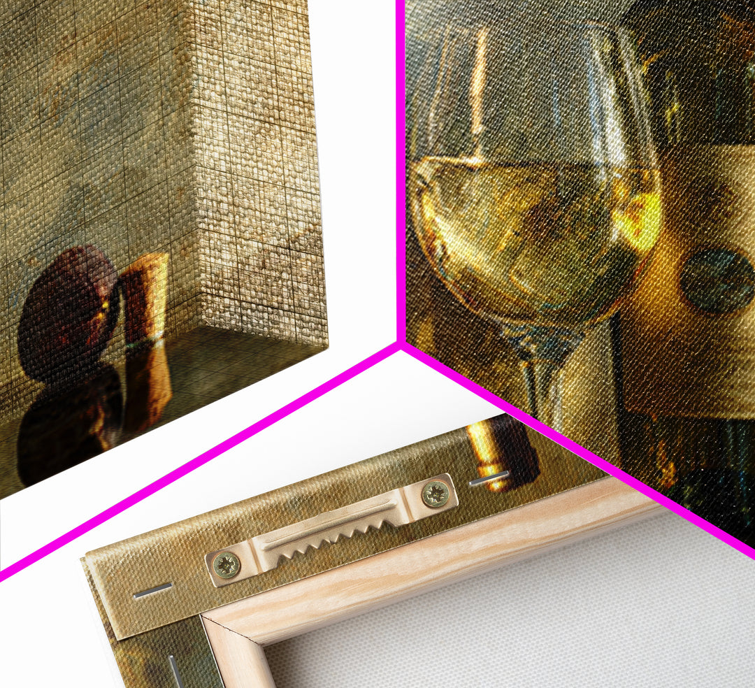 Wine Bottle and Glass Still Life Canvas Print, Winery Art, Preppy Wall Art, Winery Decor, Fine Art, Vineyard, Statement Artwork, WIN-3x2-30