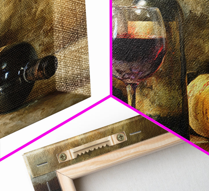 Wine Tasting Flight Rendered as Elegant Still Canvas Print, Winery Art, Wall Art Print, Winery Decor, Fine Art, Vineyard, WIN-3x2-38