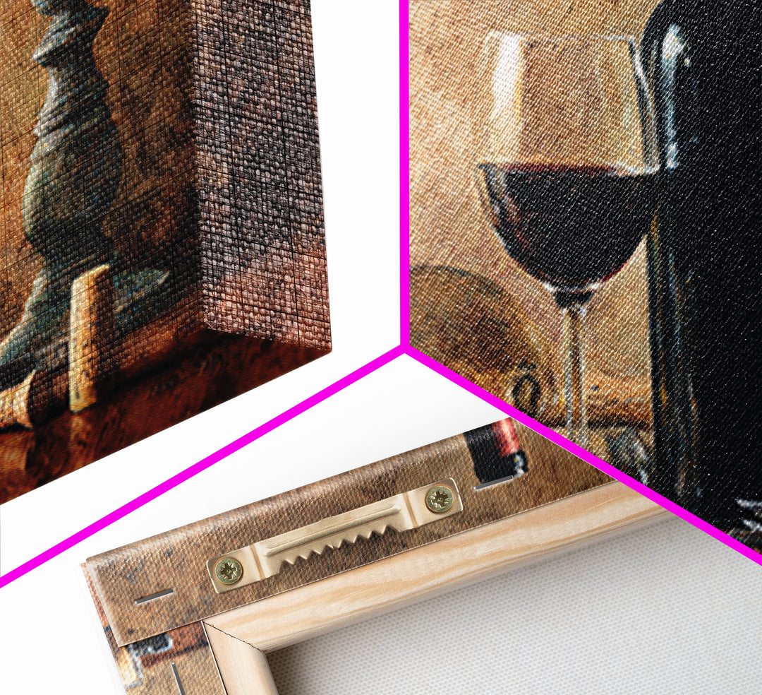 Corkscrew and Corks on Rustic Wood Canvas Print, Winery Art, Room Decor, Winery Decor, Fine Art, Vineyard, Printable Wall Art, WIN-3x2-56