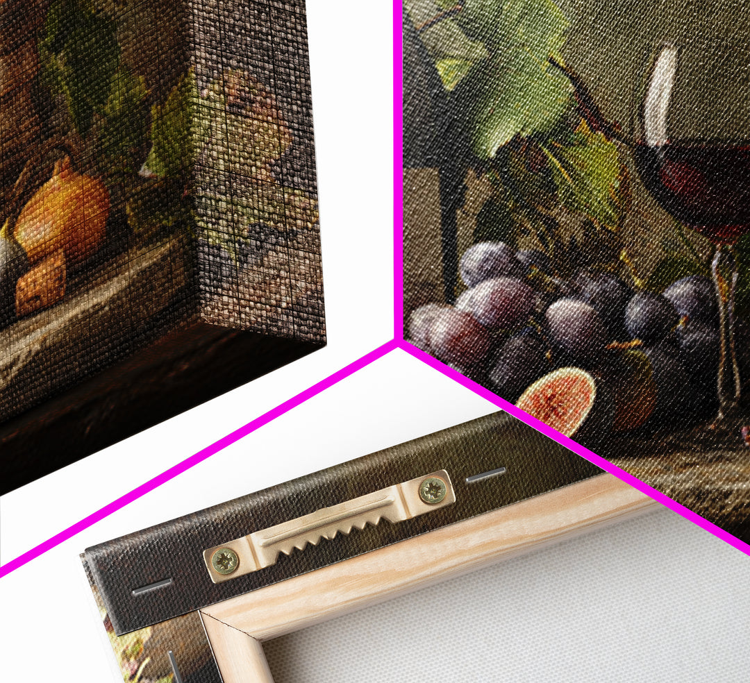 Wine Bottle and Glass Still Life Framed Canvas Print, Winery Art, Living Room Decor, Winery Decor, Fine Art, Vineyard, WIN-3x2-6