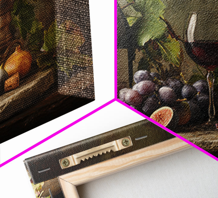 Wine Bottle and Glass Still Life Framed Canvas Print, Winery Art, Living Room Decor, Winery Decor, Fine Art, Vineyard, WIN-3x2-6