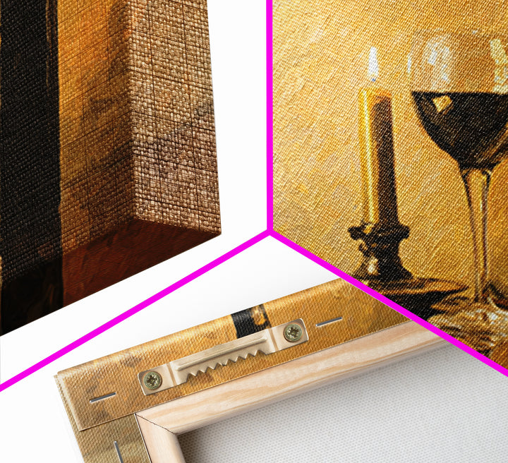 Black and Gold Wine Bottle Silhouette Canvas Print, Winery Art, Minimalist Decor, Winery Decor, Fine Art, Vineyard, Artwork, WIN-3x2-68