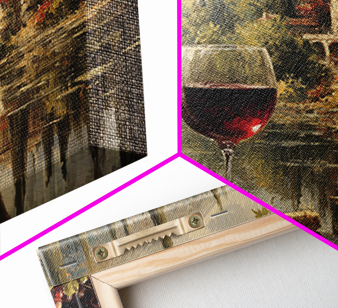 Italian Villa Vineyard Landscape Canvas Print, Winery Art, Contemporary Art, Winery Decor, Fine Art, Vineyard, Kitchen Decor, WIN-3x2-72