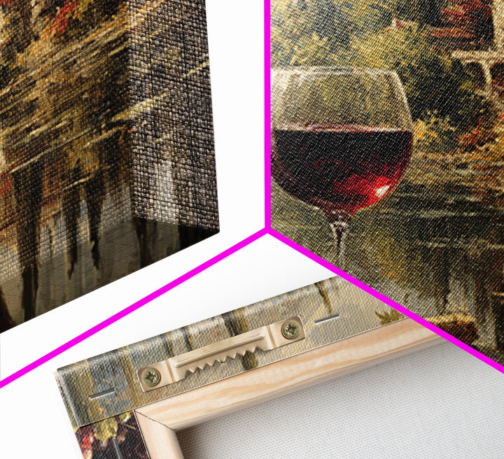 Italian Villa Vineyard Landscape Canvas Print, Winery Art, Contemporary Art, Winery Decor, Fine Art, Vineyard, Kitchen Decor, WIN-3x2-72