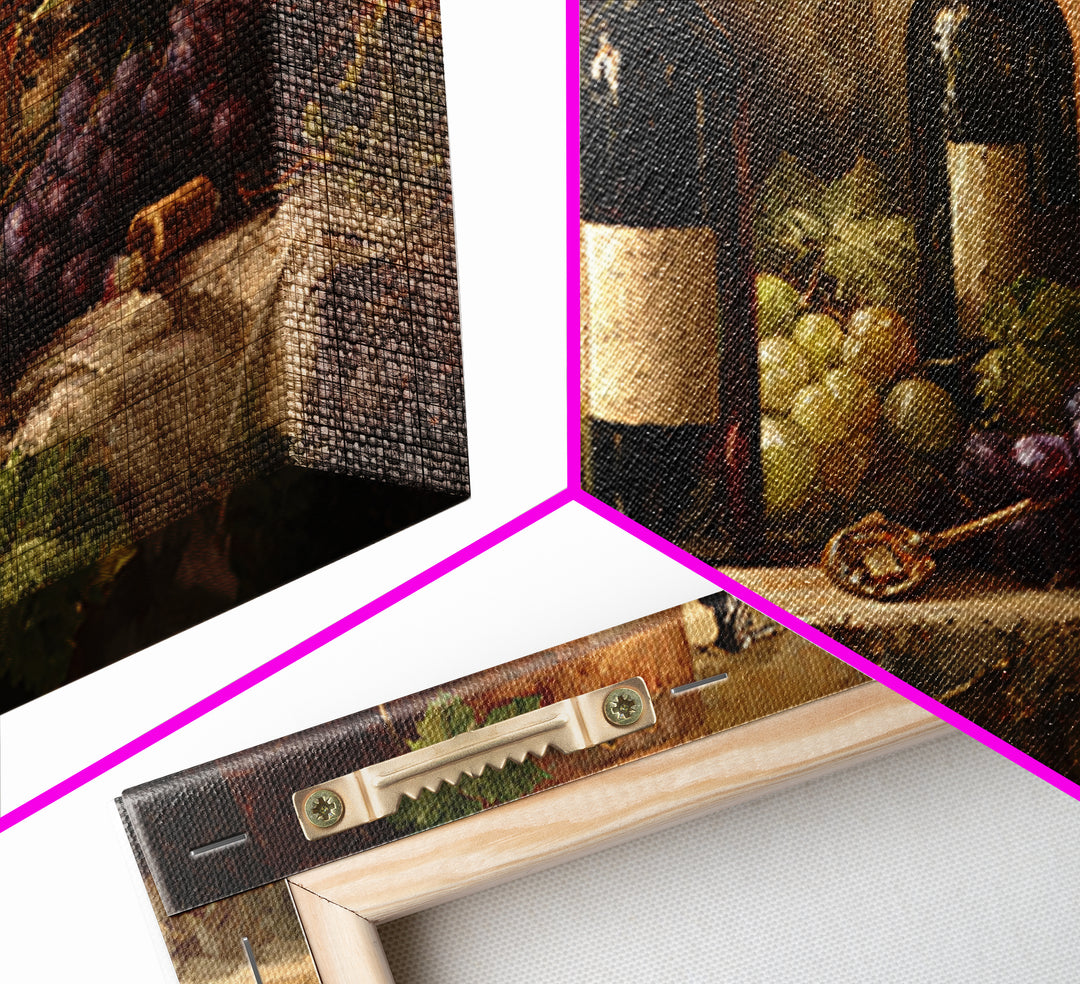 Old Cellar Key and Wine Label Shapes Canvas Print, Winery Art, Wall Decor, Winery Decor, Fine Art, Vineyard, Kitchen Art, WIN-3x2-88