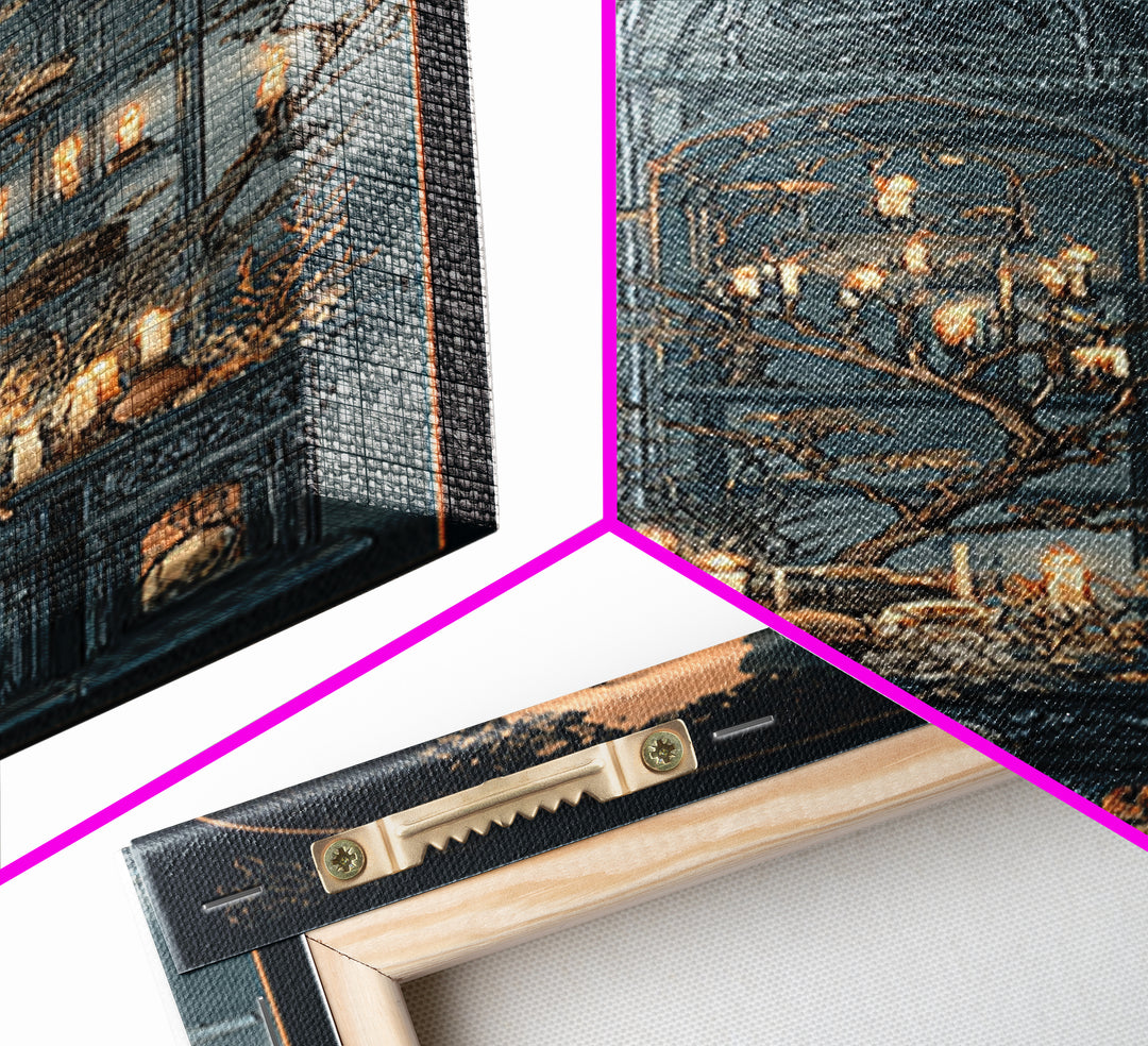 The Black Lace Haunted Conservatory - Occult Still Life, Dark Fantasy Wall Art, Tall Narrow Wall Art, Canvas Print, Halloween Home Decor