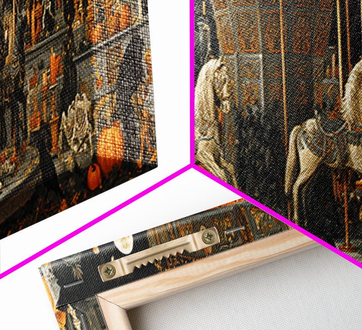 The Graveyard Carousel - Occult Still Life, Gothic Home Decor, Extra Wide Wall Art, Canvas Print, Halloween Home Decor, Gothic Wall Art