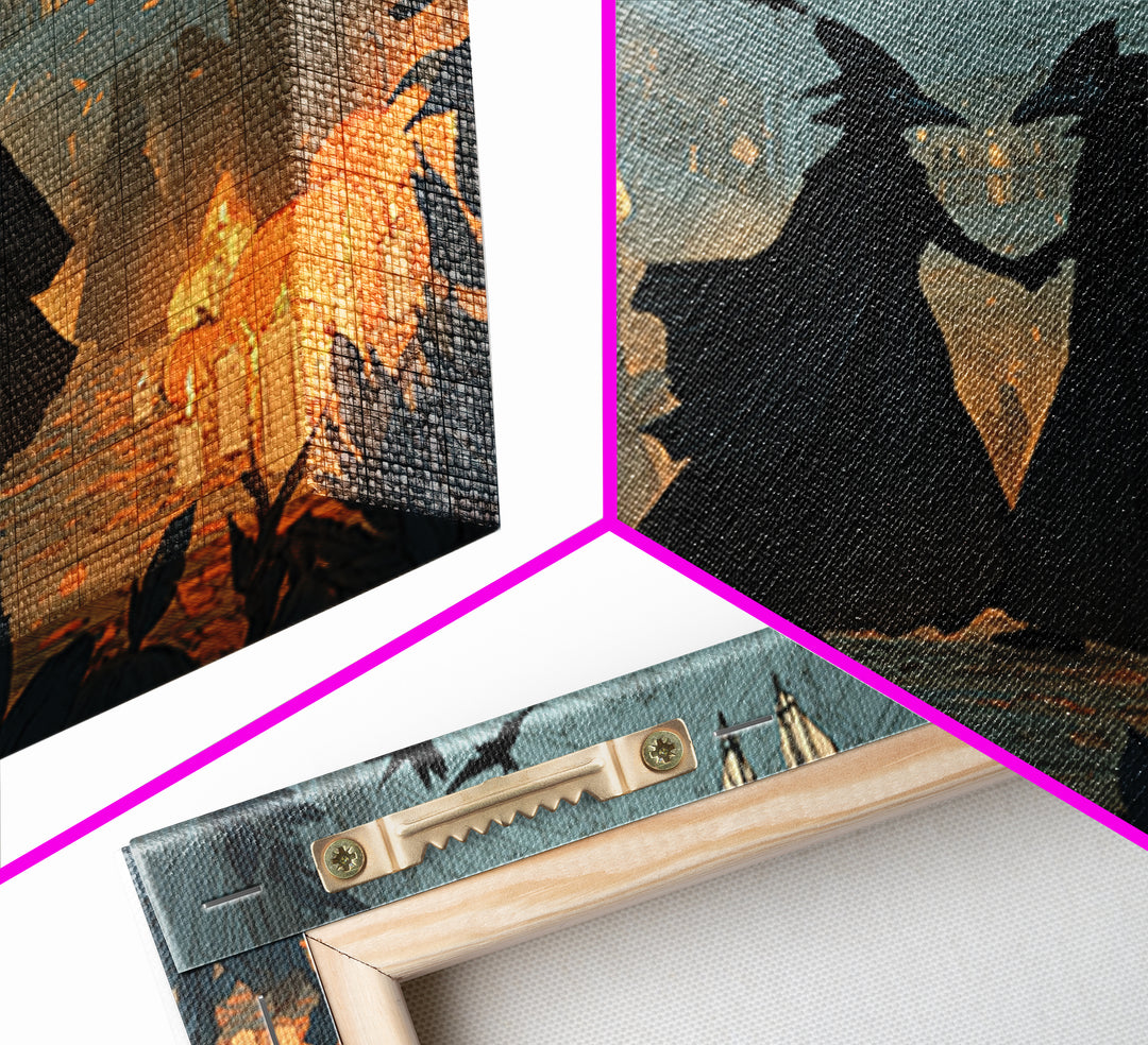 The Raven-Masked Ballroom - Procession Scene, Dark Fantasy Wall Art, Landscape Wall Art, Canvas Print, Halloween Home Decor, Gothic Wall Art