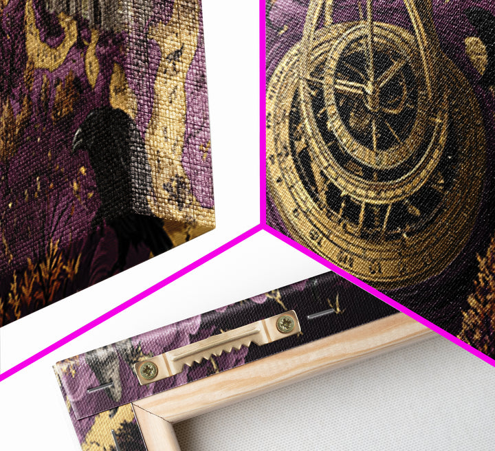 The Cursed Astrolabe - Environmental Panorama, Occult Wall Decor, Extra Wide Wall Art, Canvas Print, Halloween Home Decor, Gothic Wall Art
