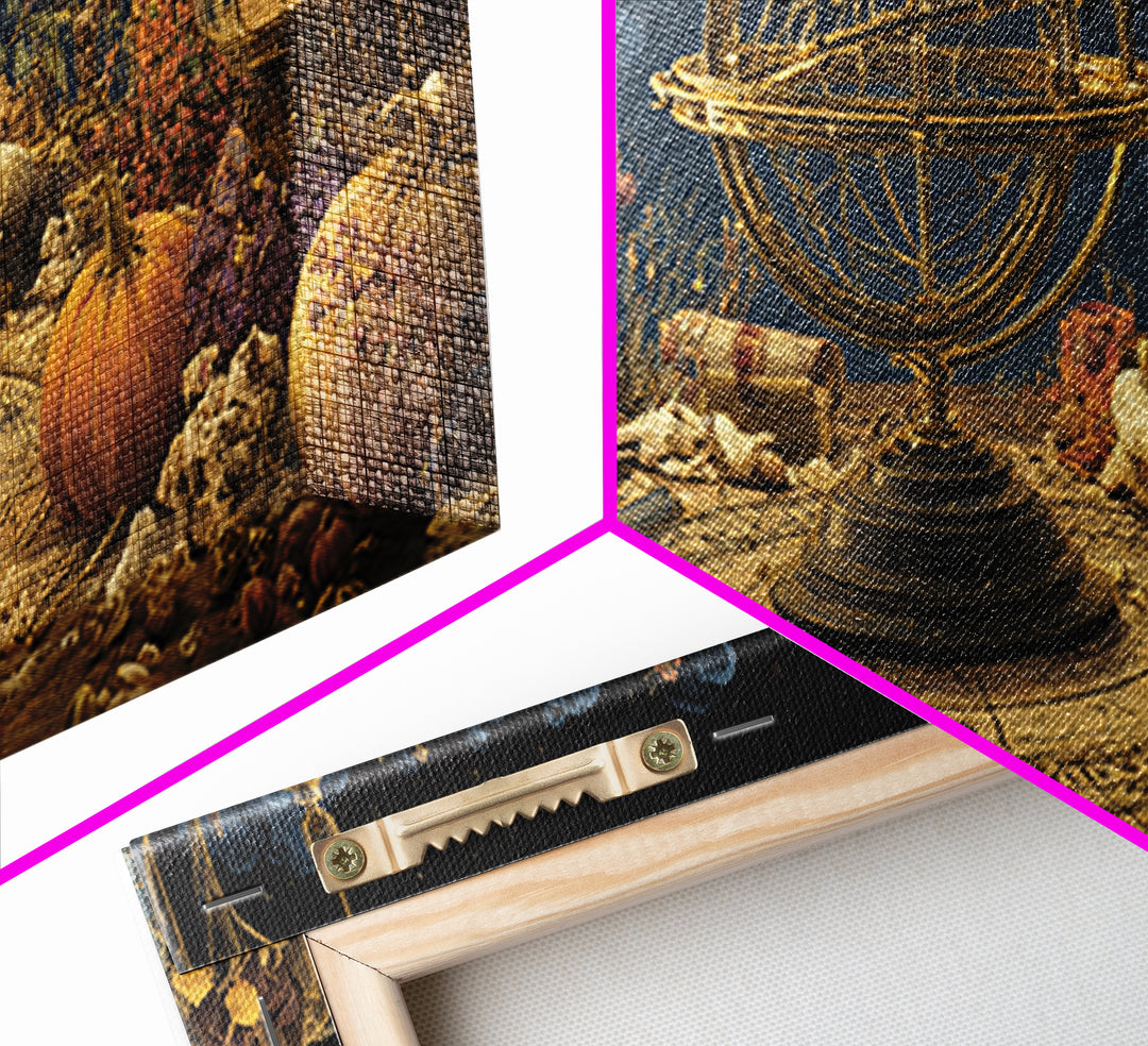 The Cursed Astrolabe - Occult Still Life, Occult Wall Decor, Wide Panoramic Art, Canvas Print, Halloween Home Decor, Gothic Wall Art