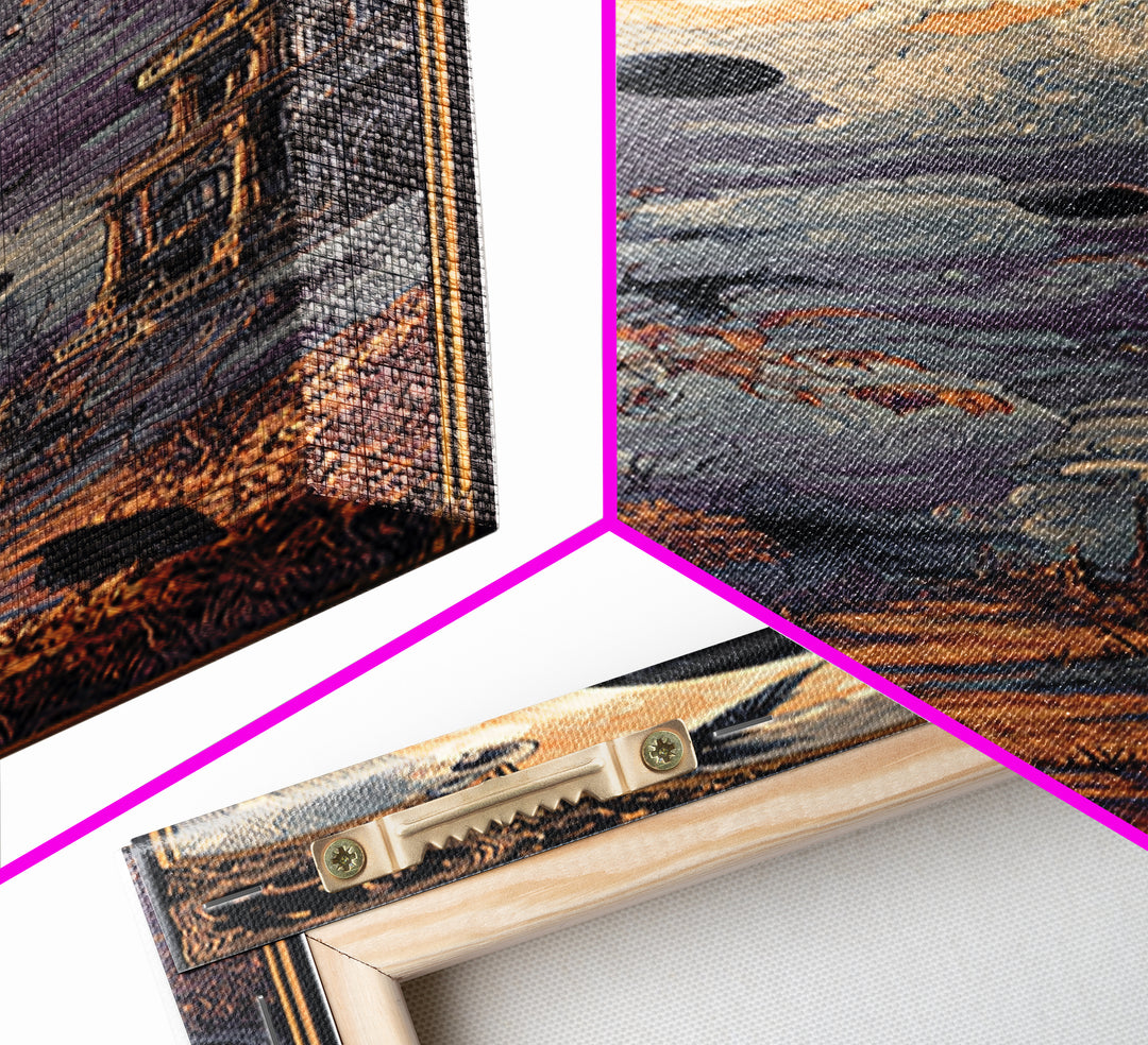 The Witch Astronomical Cabinet - Environmental Panorama, Macabre Halloween Art, Tall Narrow Wall Art, Framed Canvas Print, Gothic Wall Art