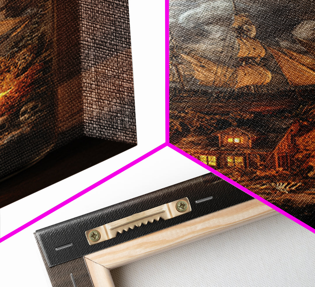 The Ghost Ship In A Bottle - Occult Still Life, Dark Fantasy Wall Art, Vertical Wall Art, Canvas Print, Halloween Home Decor