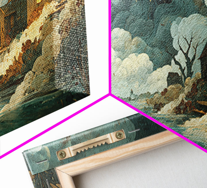The Mapmaker Of Impossible Shores, Spooky Wall Decor, Wide Panoramic Art, Canvas Print, Halloween Home Decor, Gothic Wall Art