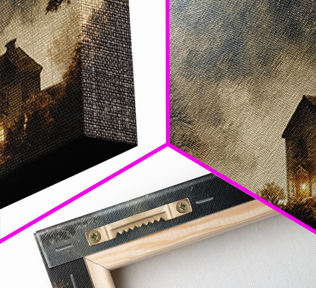 The Thirteenth Door Of Arkham House, Eldritch Wall Art, Landscape Wall Art, Canvas Print, Halloween Home Decor, Gothic Wall Art