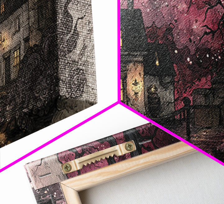 The Archivist Of Dreaming Bones, Eldritch Wall Art, Wide Panoramic Art, Canvas Print, Halloween Home Decor, Gothic Wall Art