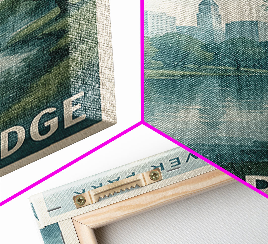 Woodbridge Virginia Travel Poster, Canvas Print, Illustrated Watercolor Poster, Woodbridge Art Print, Fine Art Print, Retro Travel Print