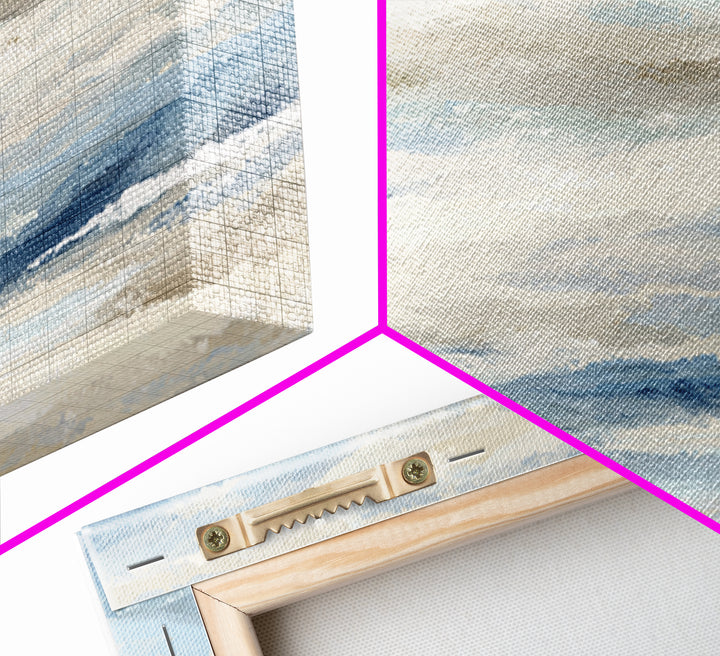 Soft Abstract Waves Framed Canvas Print, Waiting Room Art, Office Art, Waiting Room Decor, Fine Art, Calm, Gallery Decor, WRA-1x1-2