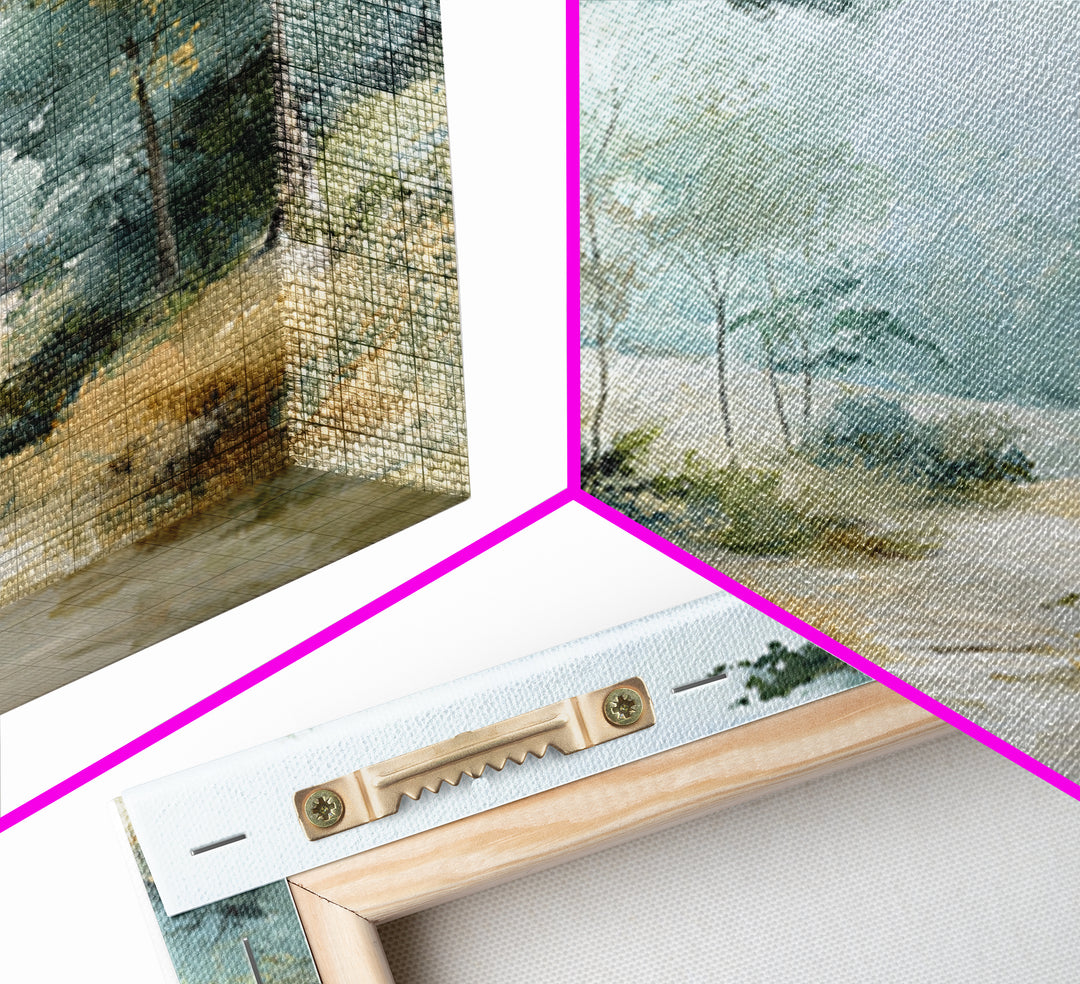 Misty Forest Path Canvas Print, Waiting Room Art, Gallery Wall Art, Waiting Room Decor, Fine Art, Calm, Photography Print, WRA-1x1-35