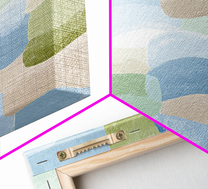 Pastel Rainbow Shapes for Pediatric Spaces Framed Canvas Print, Waiting Room Art, Dental Wall Art, Waiting Room Decor, Calm, WRA-1x1-42