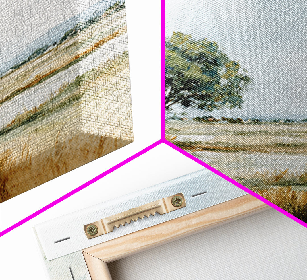 Open Field with Distant Tree Framed Canvas Print, Waiting Room Art, Therapy Office Decor, Waiting Room Decor, Fine Art, Calm, WRA-1x1-71