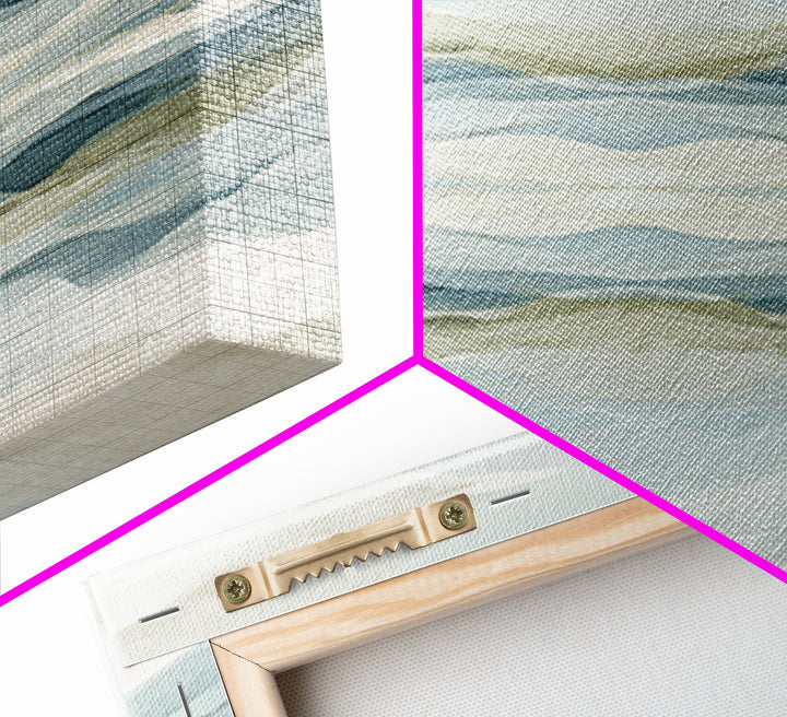Soft Abstract Waves Framed Canvas Print, Waiting Room Art, Photography Print, Waiting Room Decor, Abstract Art, Calm, WRA-1x1-74