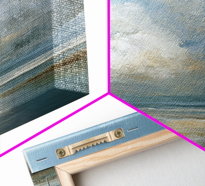 Large Cloudscape with Hopeful Light Framed Canvas Print, Waiting Room Art, Textured Painting, Waiting Room Decor, Calm, WRA-1x1-88