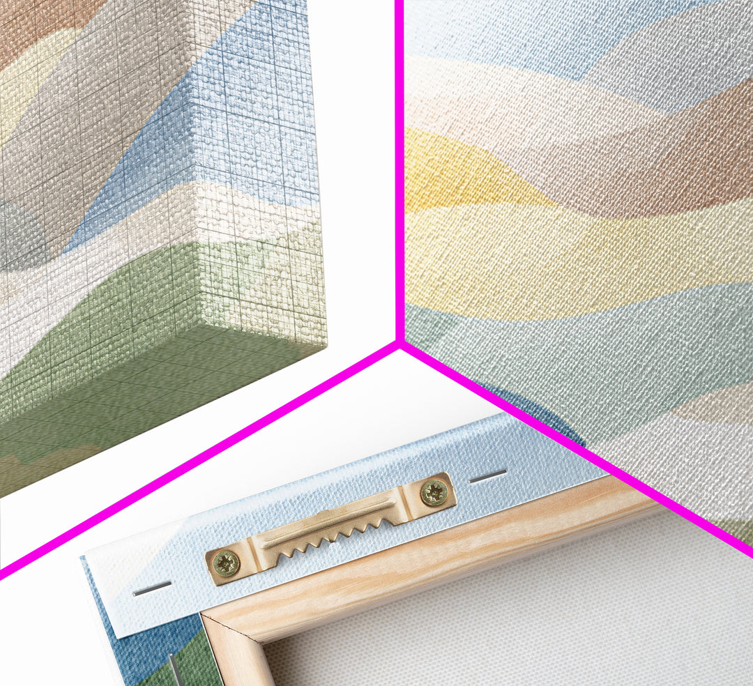 Pastel Rainbow Shapes for Pediatric Spaces Canvas Print, Waiting Room Art, Dental Art, Waiting Room Decor, Fine Art, Calm, WRA-1x1-90