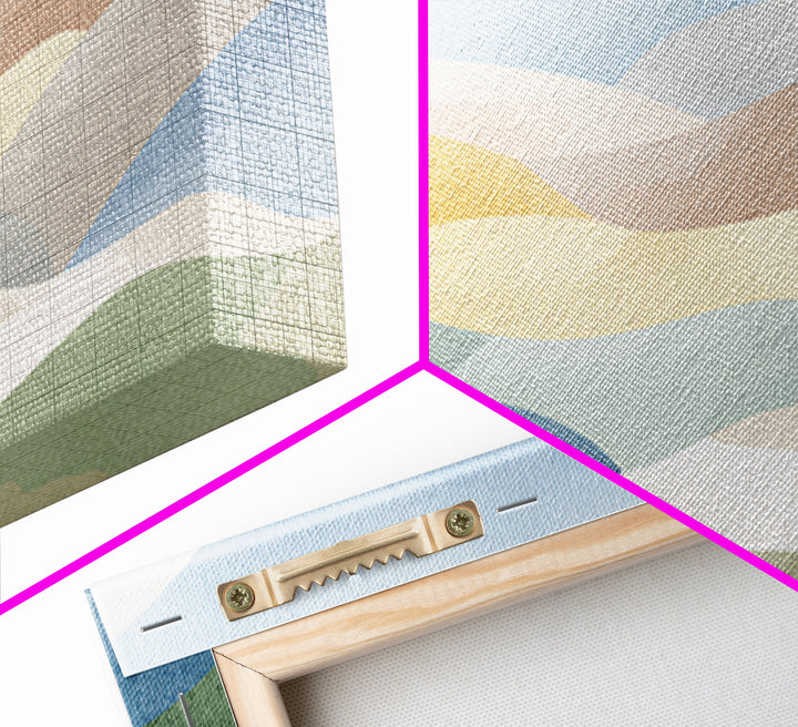 Pastel Rainbow Shapes for Pediatric Spaces Canvas Print, Waiting Room Art, Dental Art, Waiting Room Decor, Fine Art, Calm, WRA-1x1-90