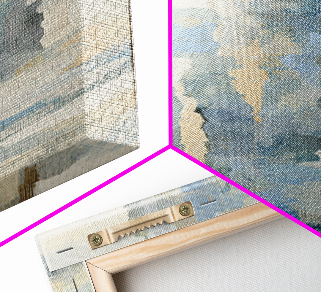 Light Marble Texture Abstract Canvas Print, Waiting Room Art, Boho Decor, Waiting Room Decor, Abstract Art, Calm, WRA-1x3-12