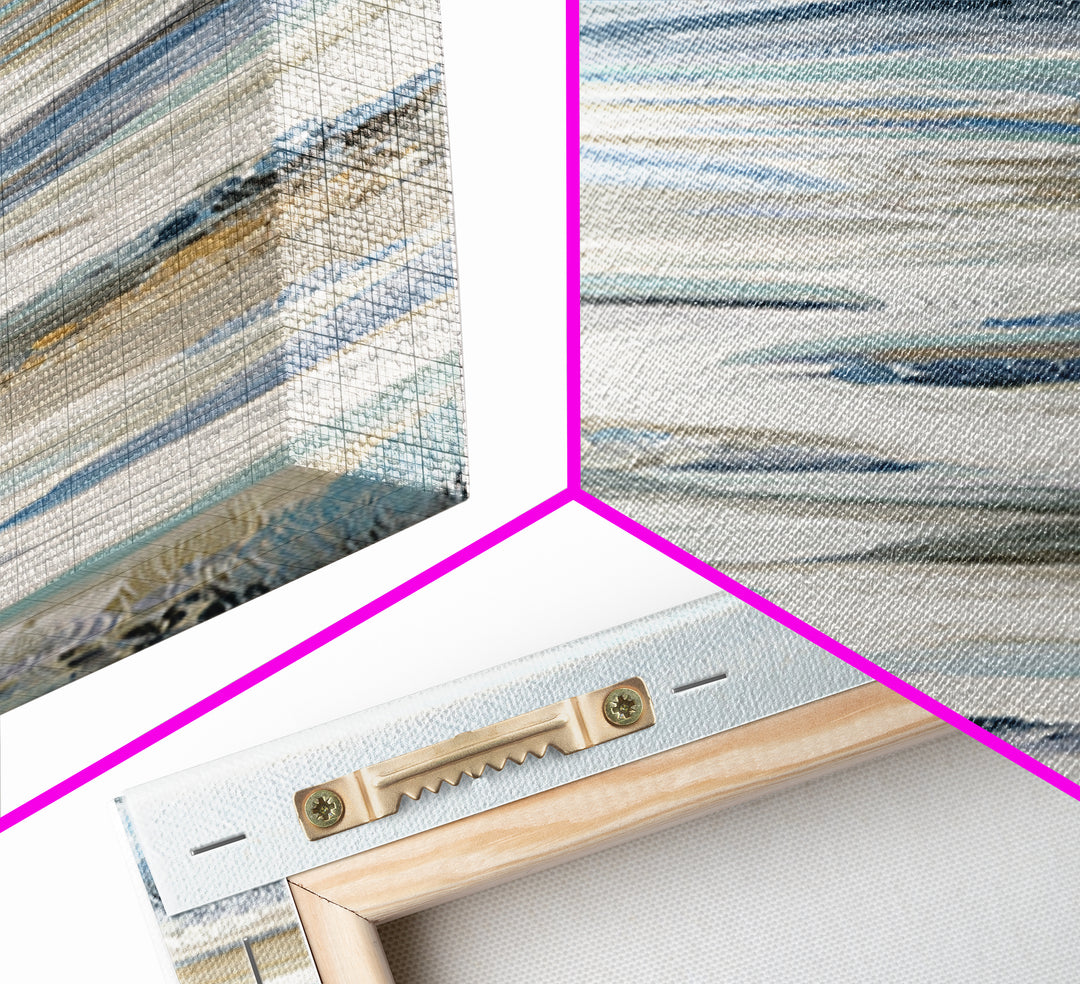 Soft Abstract Waves Framed Canvas Print, Waiting Room Art, Neutral Decor, Waiting Room Decor, Fine Art, Calm, Wall Art, WRA-1x3-62