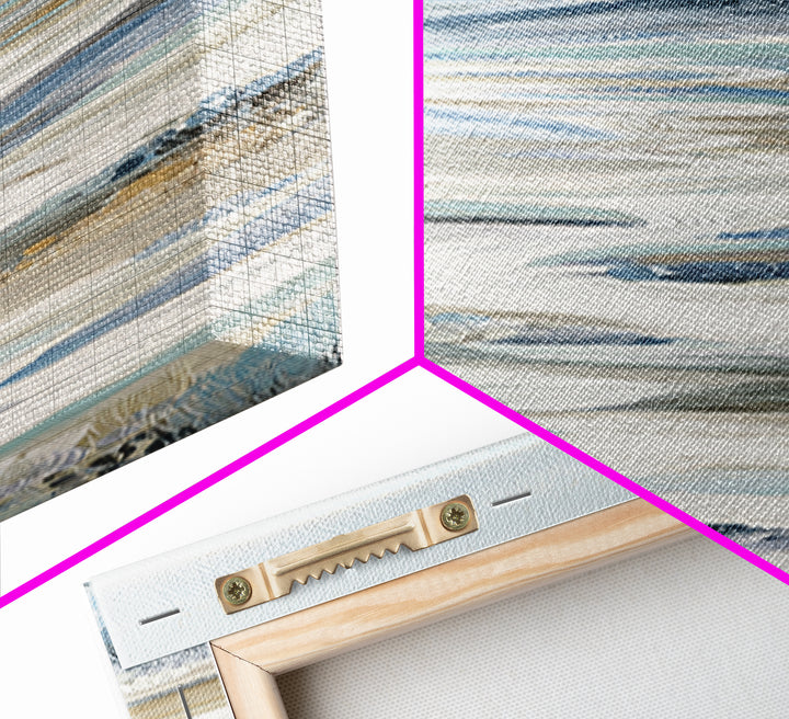 Soft Abstract Waves Framed Canvas Print, Waiting Room Art, Neutral Decor, Waiting Room Decor, Fine Art, Calm, Wall Art, WRA-1x3-62