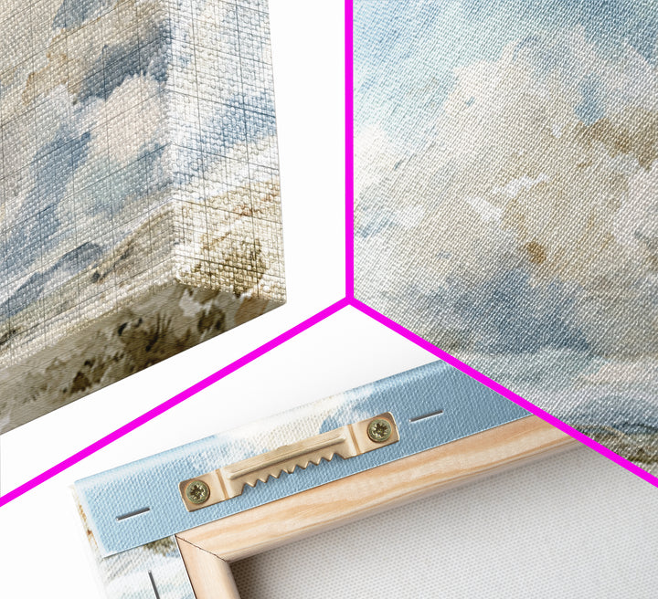 Large Cloudscape with Hopeful Light Framed Canvas Print, Waiting Room Art, Art Print, Waiting Room Decor, Fine Art, Calm, WRA-2x1-12