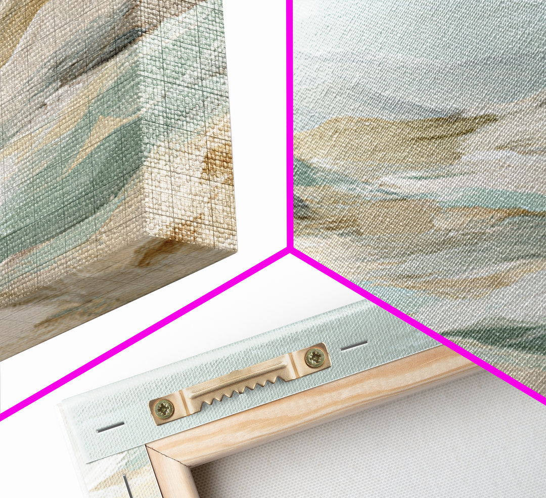 Light Marble Texture Abstract Framed Canvas Print, Waiting Room Art, Statement Artwork, Waiting Room Decor, Abstract Art, Calm, WRA-2x1-20