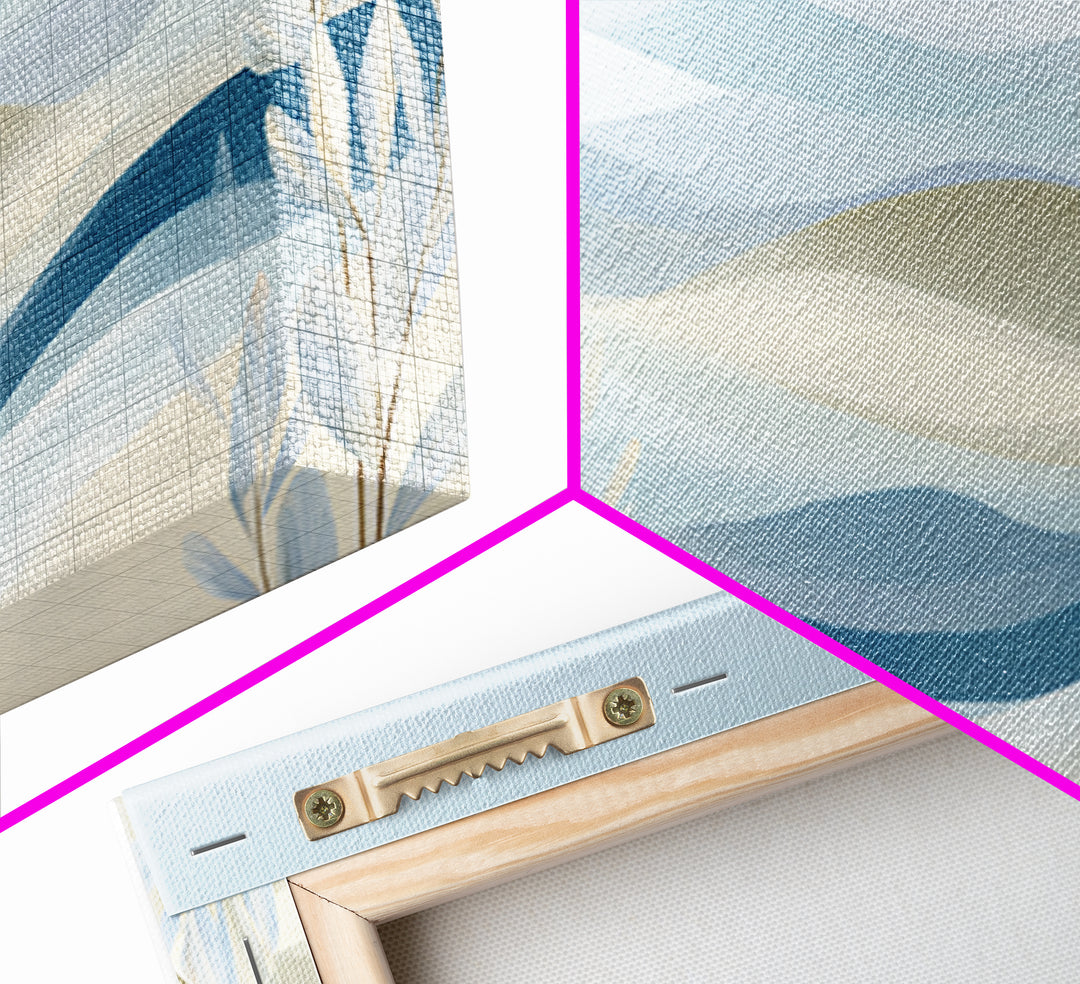 Soft Abstract Waves Canvas Print, Waiting Room Art, Boho Decor, Waiting Room Decor, Abstract Art, Calm, Printable Wall Art, WRA-2x1-22